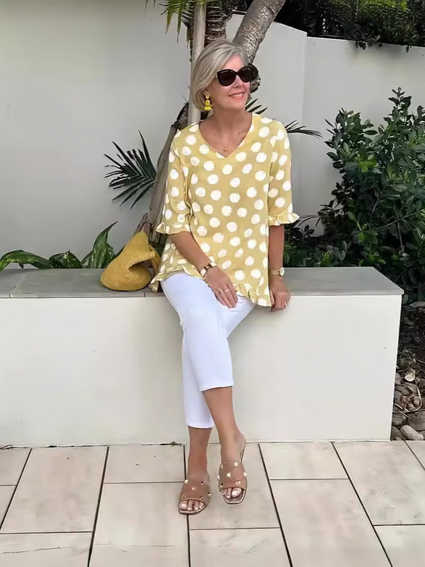 Mia | Chic V-Neck Blouse