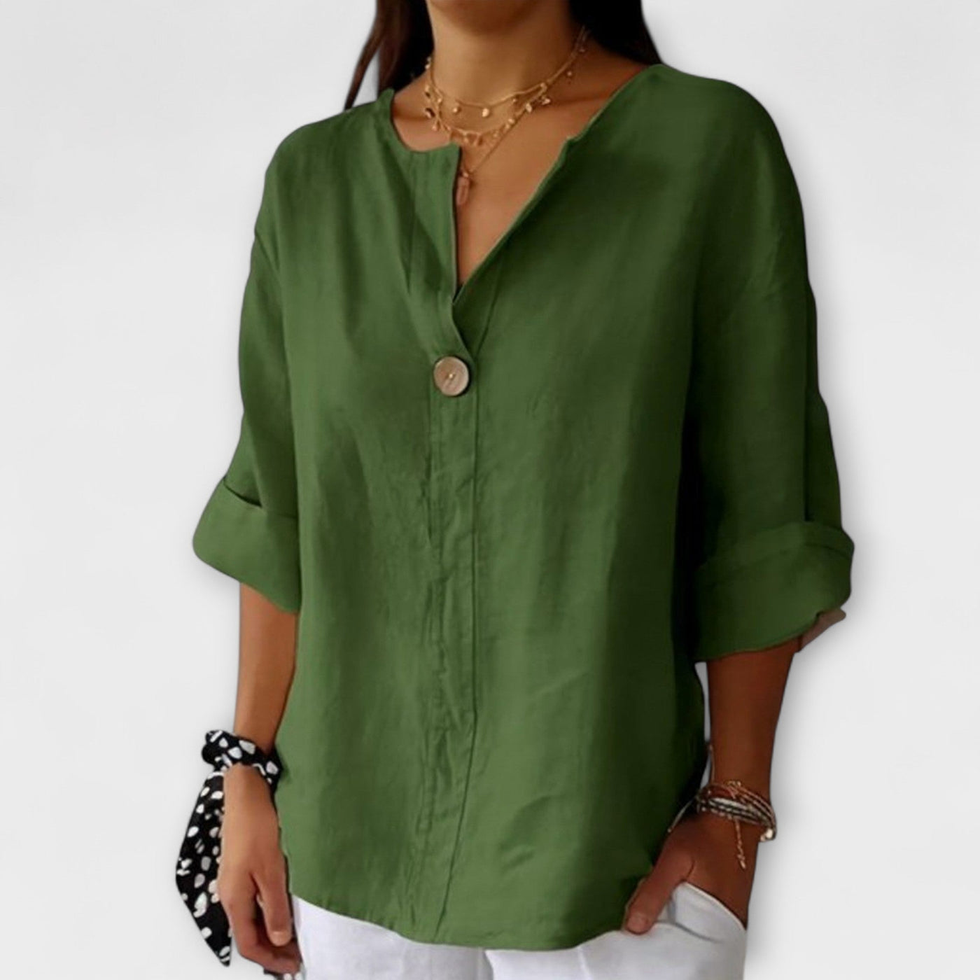 Hannah | Elegant V-Neck Blouse