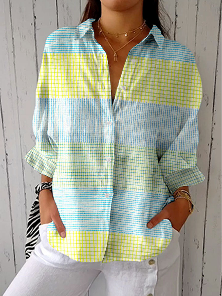 Caitlyn | Pastel Grid Top