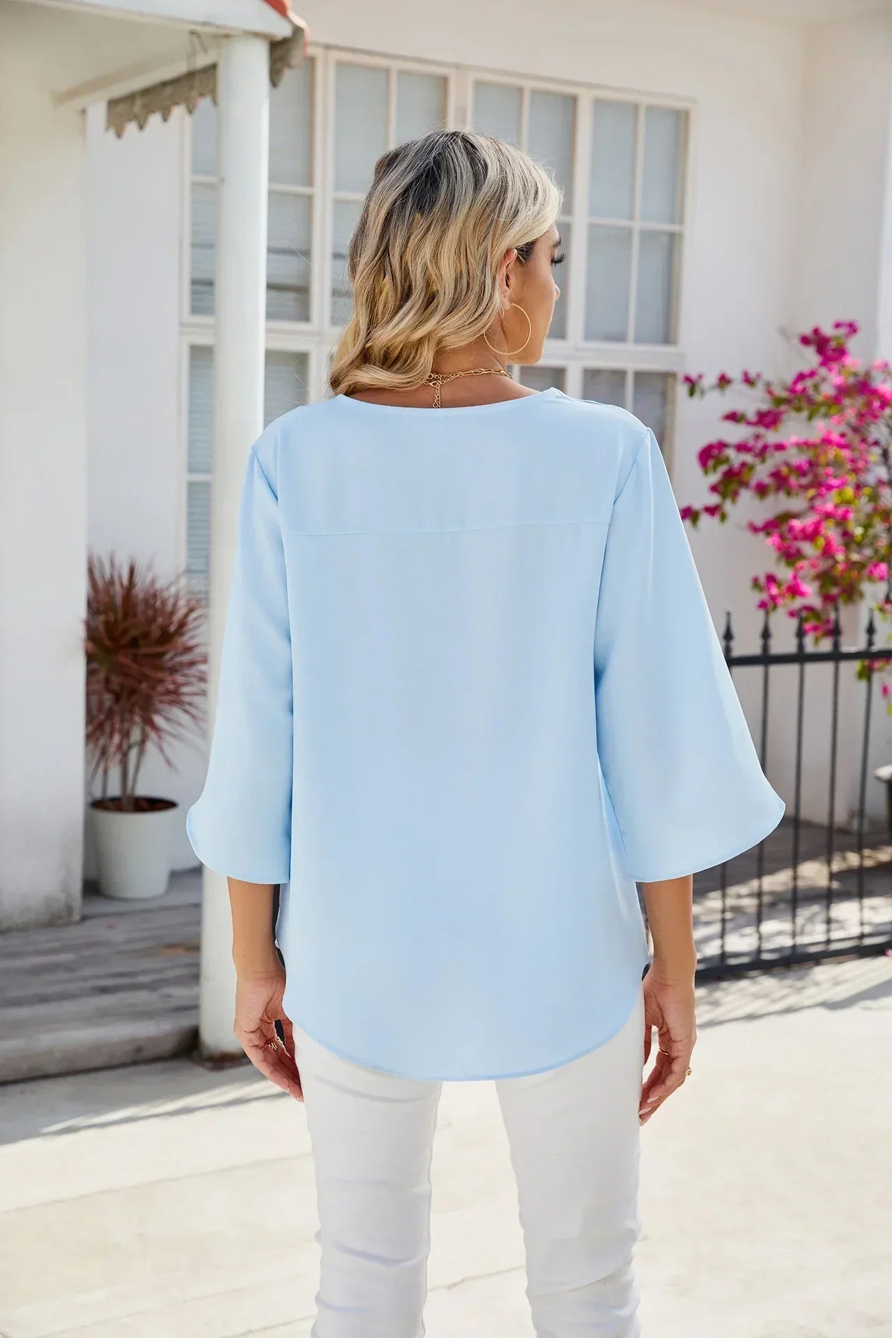 Mia | Lightweight V-neck Blouse
