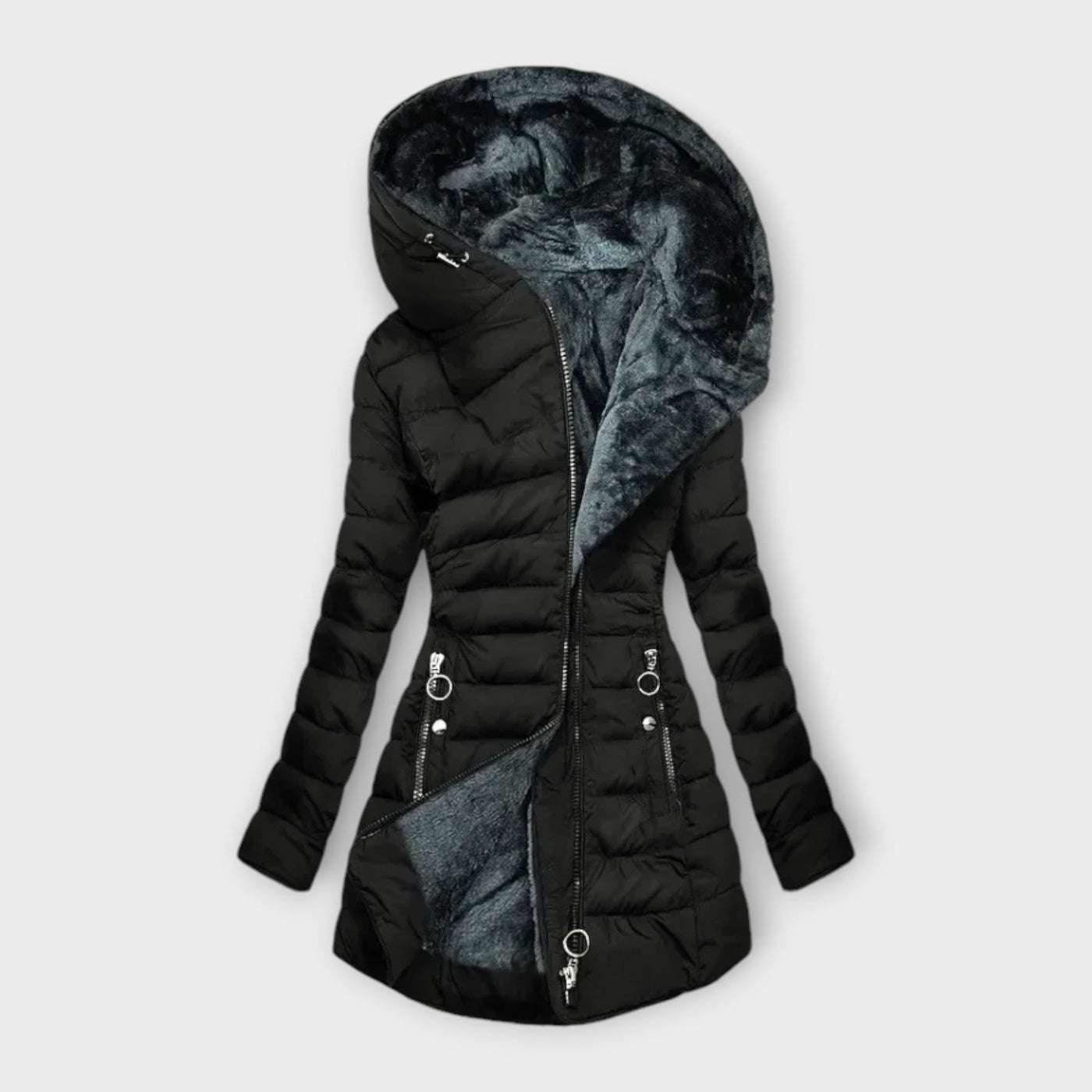 Hannah | Elegant Fur-Lined Coat