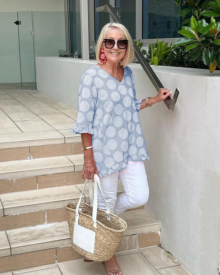 Mia | Chic V-Neck Blouse