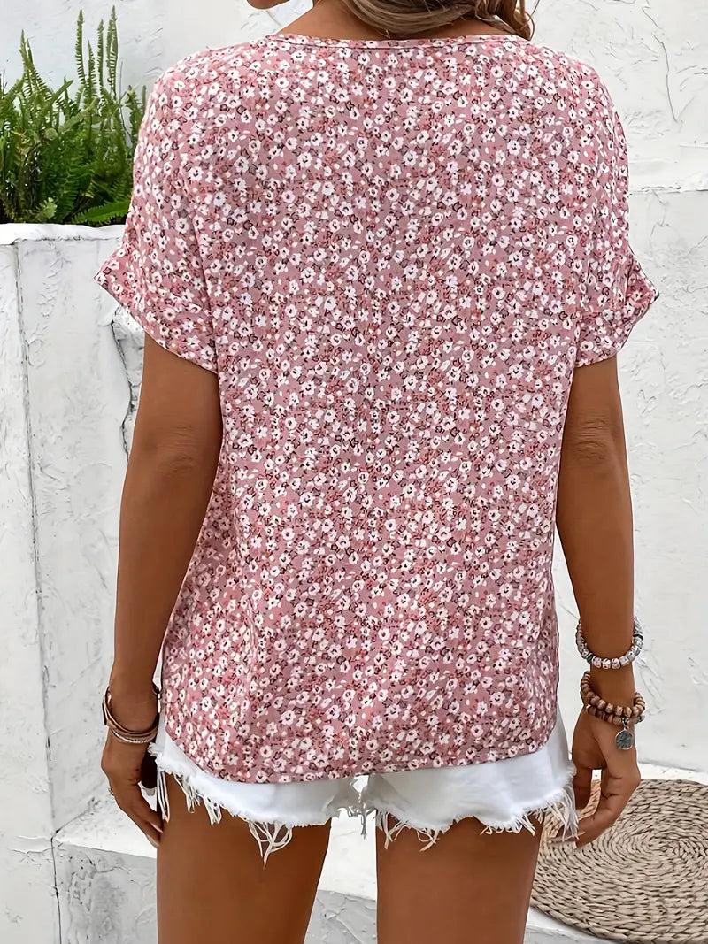 Sophie | Floral Notched Blouse