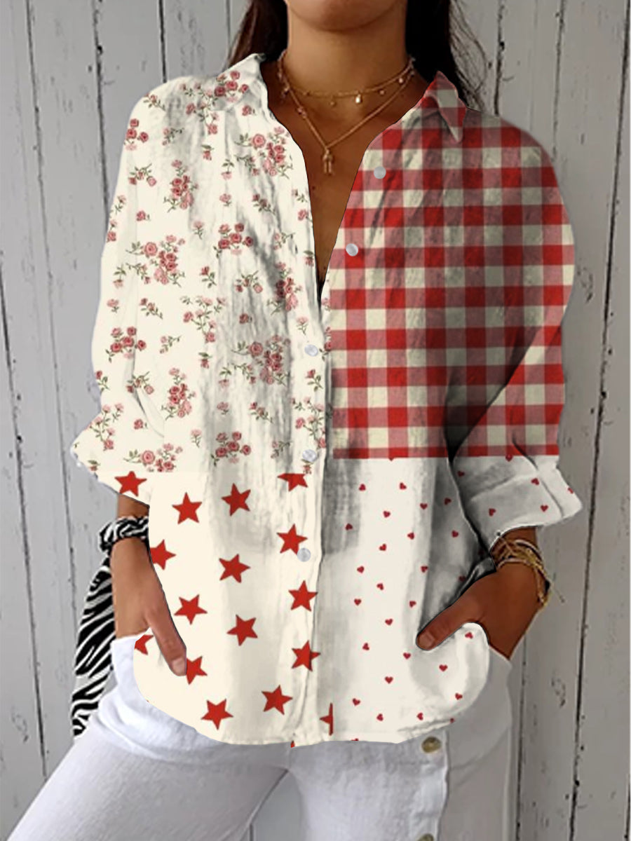 Maya | Cheerful Patchwork Blouse