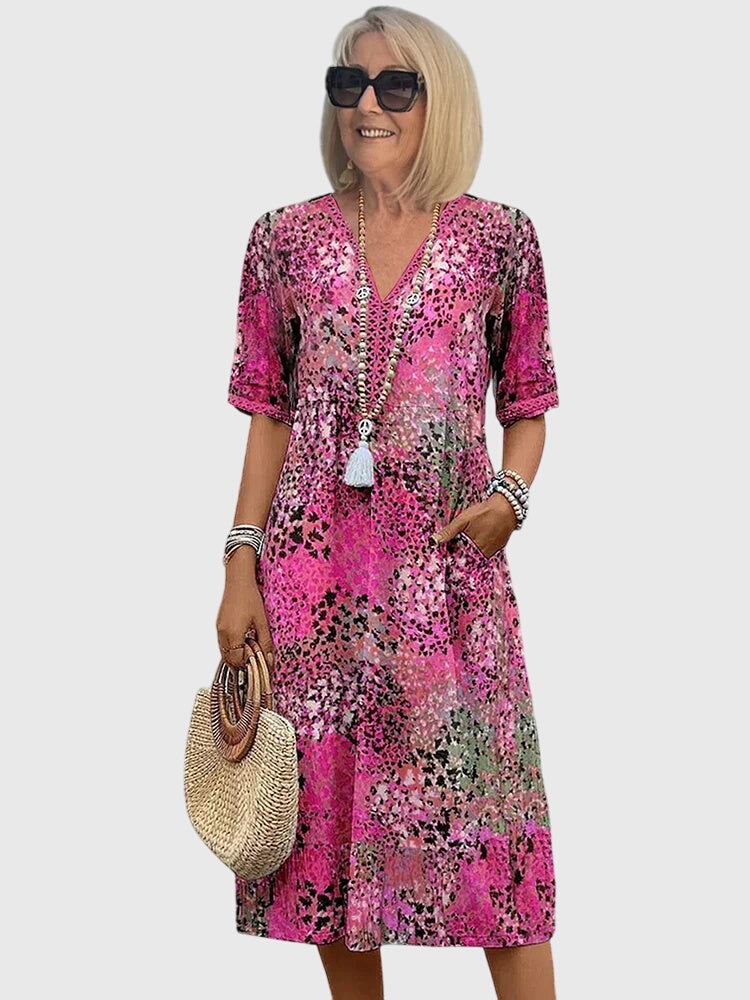 Clara | Floral Midi Dress