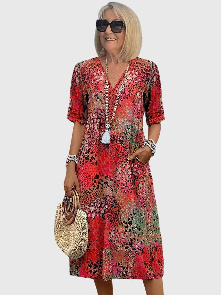 Clara | Floral Midi Dress