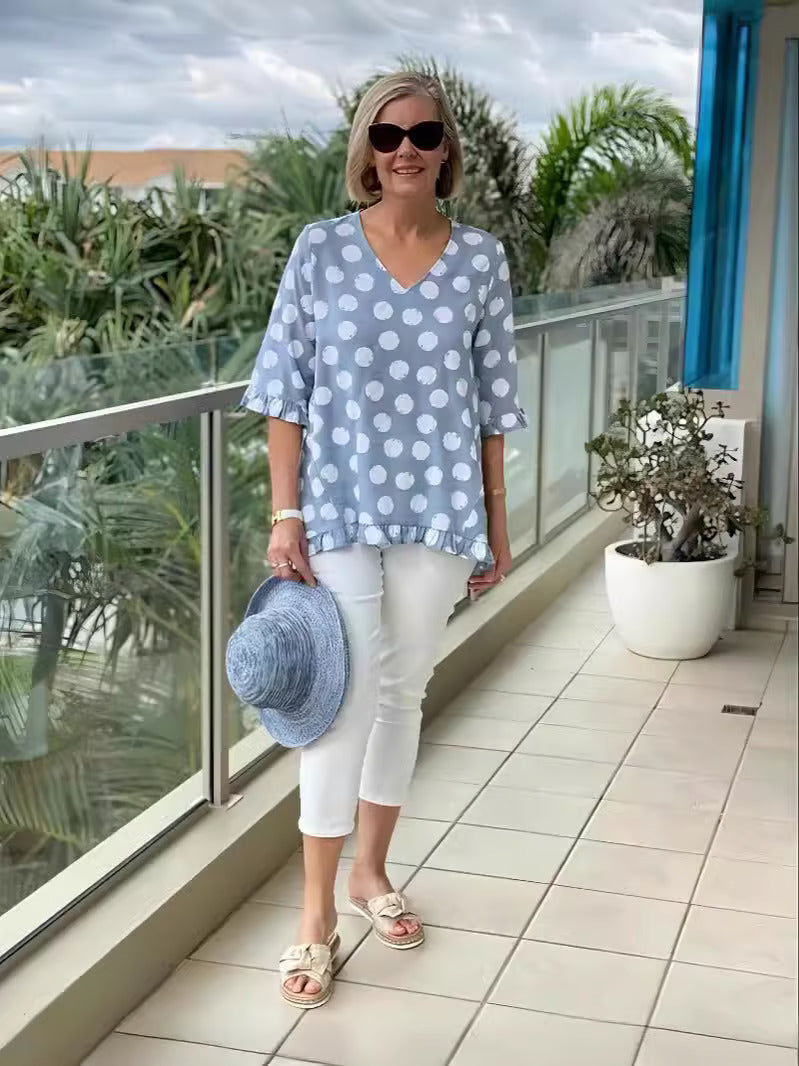 Mia | Chic V-Neck Blouse