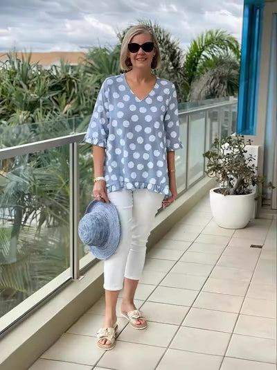 Mia | Chic V-Neck Blouse