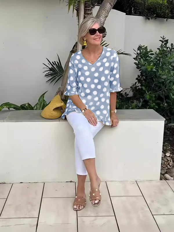 Mia | Chic V-Neck Blouse