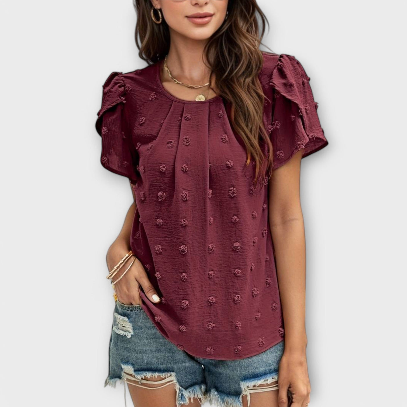 Mia | Elegant Polka Dot Blouse