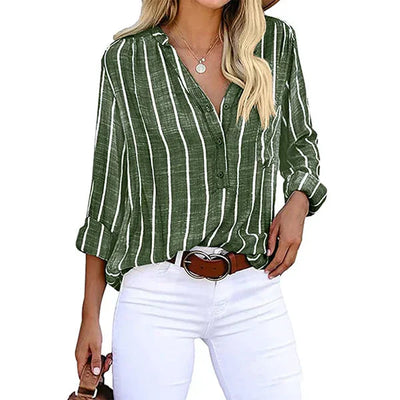 Megan | Striped Summer Blouse