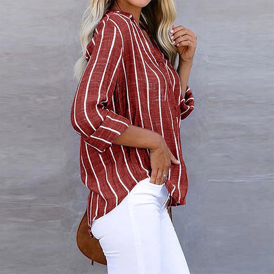 Megan | Striped Summer Blouse