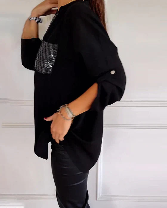 Megan | Stylish Sequin Blouse