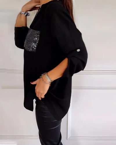 Megan | Stylish Sequin Blouse