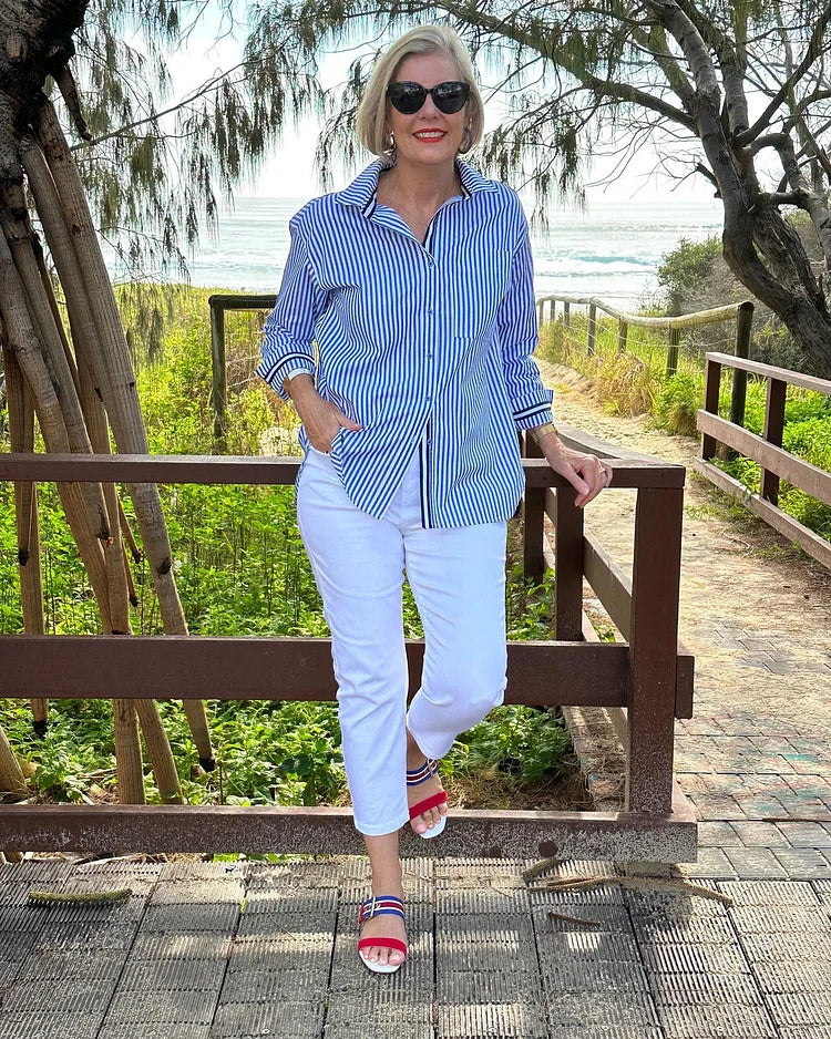 Samantha | Chic Striped Blouse