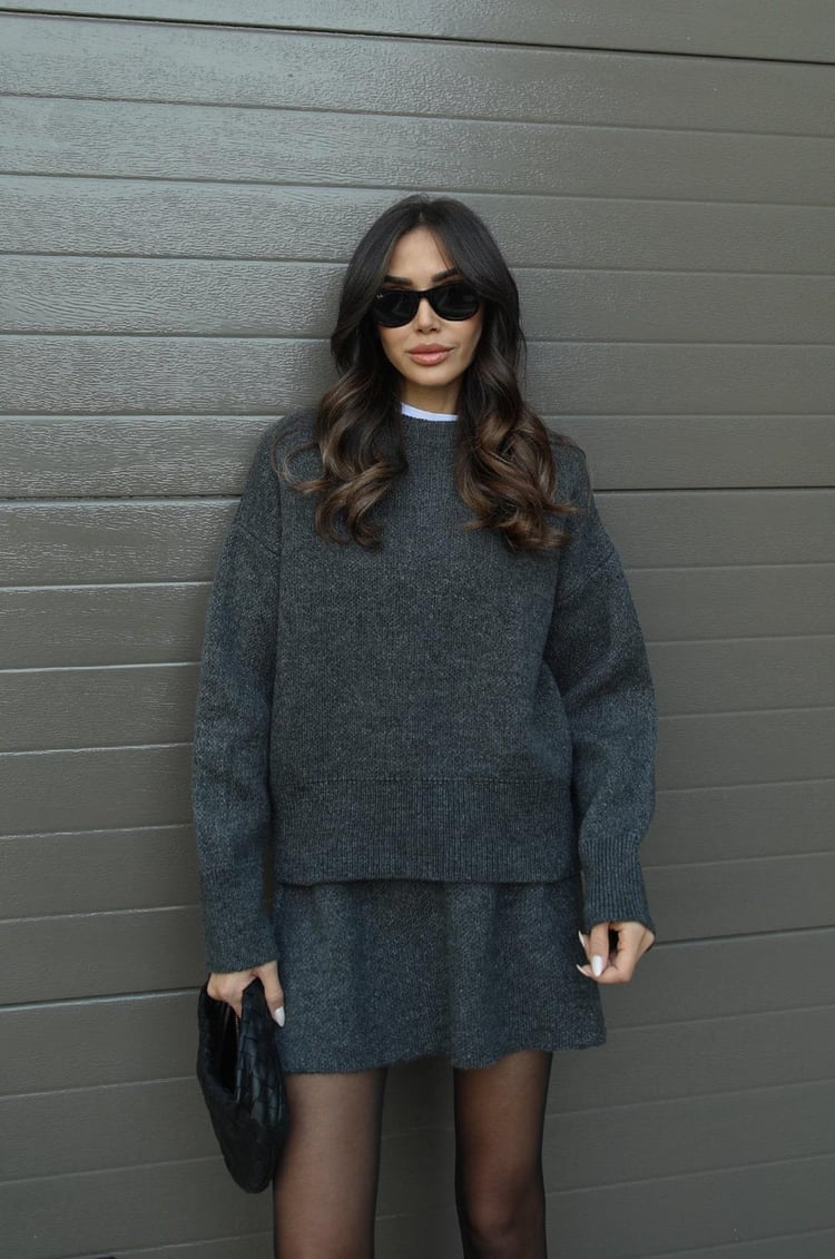 Lily | Cozy Sweater Skirt Set