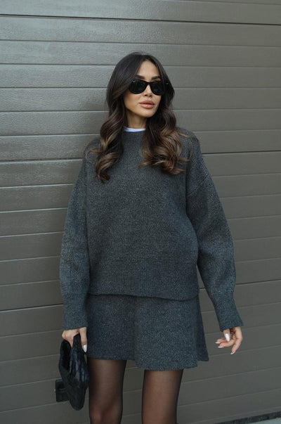 Lily | Cozy Sweater Skirt Set
