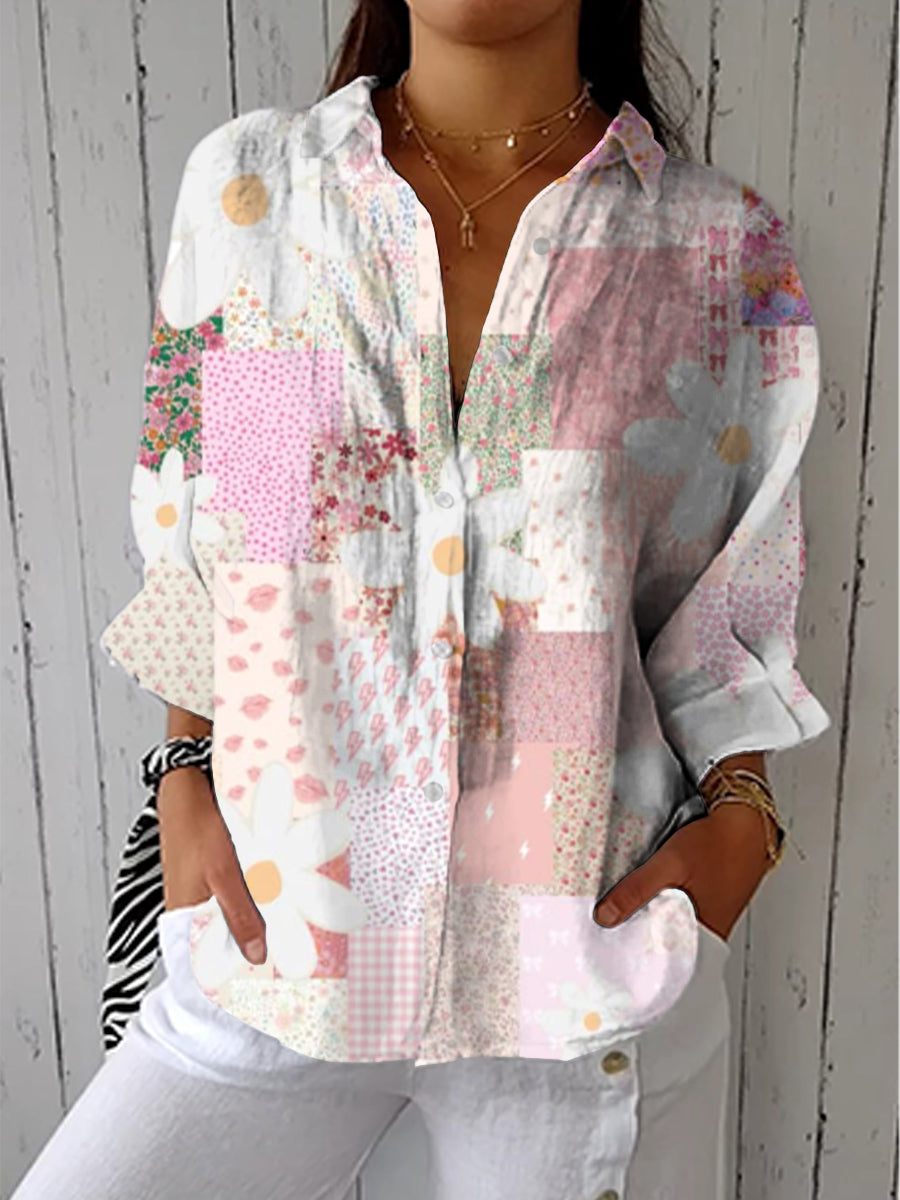 Sophie | Floral Patchwork Blouse