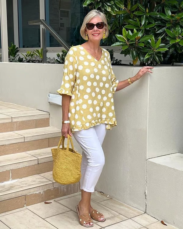 Mia | Chic V-Neck Blouse