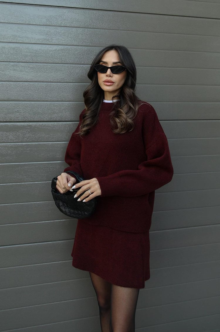 Lily | Cozy Sweater Skirt Set