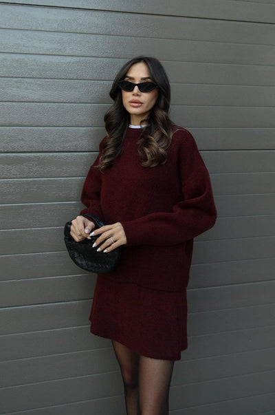 Lily | Cozy Sweater Skirt Set