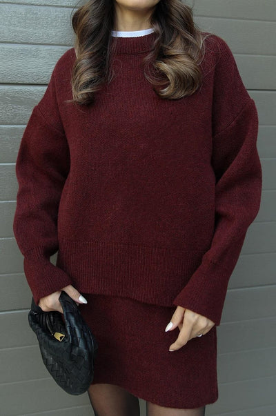 Lily | Cozy Sweater Skirt Set