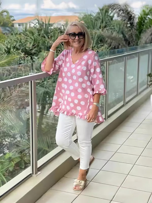 Mia | Chic V-Neck Blouse