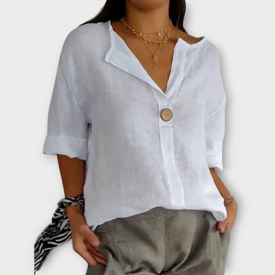 Hannah | Elegant V-Neck Blouse