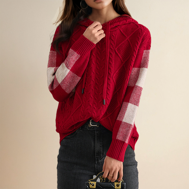 Sophie | Soft Cable-Knit Hoodie
