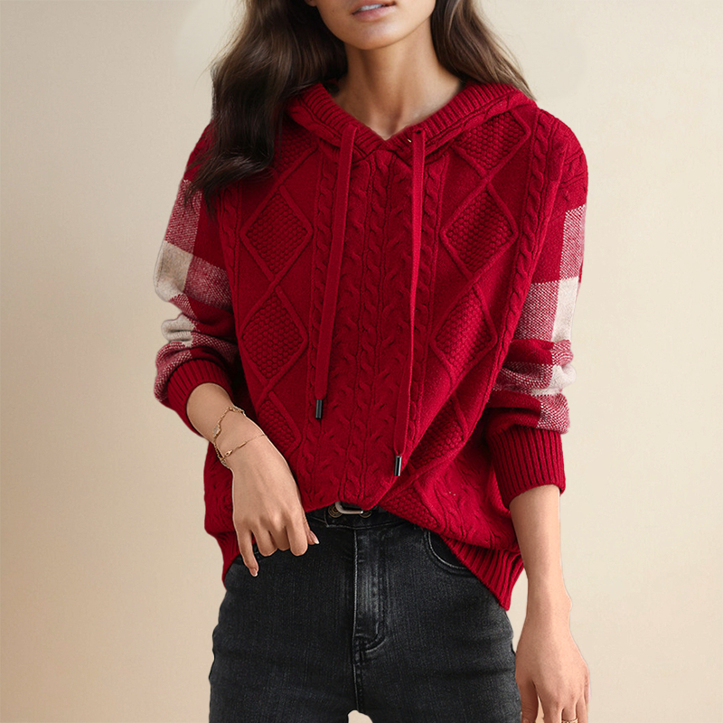 Sophie | Soft Cable-Knit Hoodie