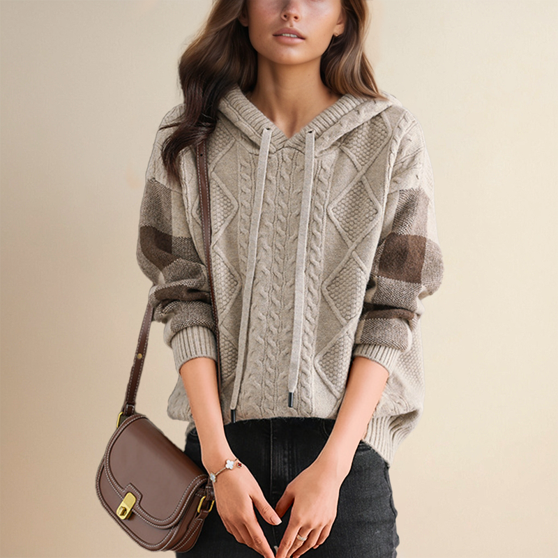 Sophie | Soft Cable-Knit Hoodie