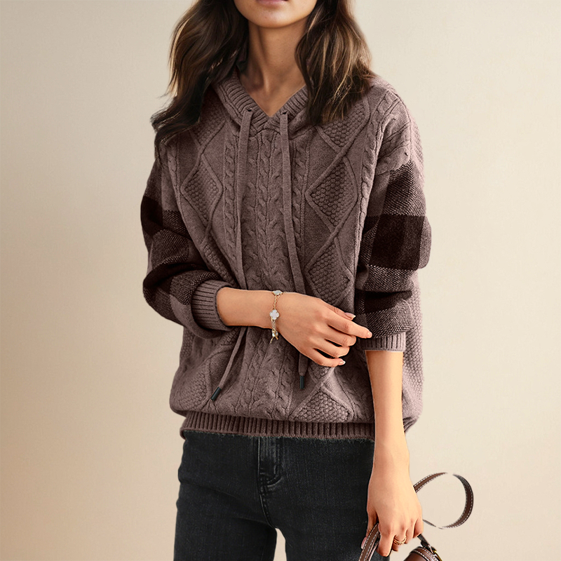 Sophie | Soft Cable-Knit Hoodie
