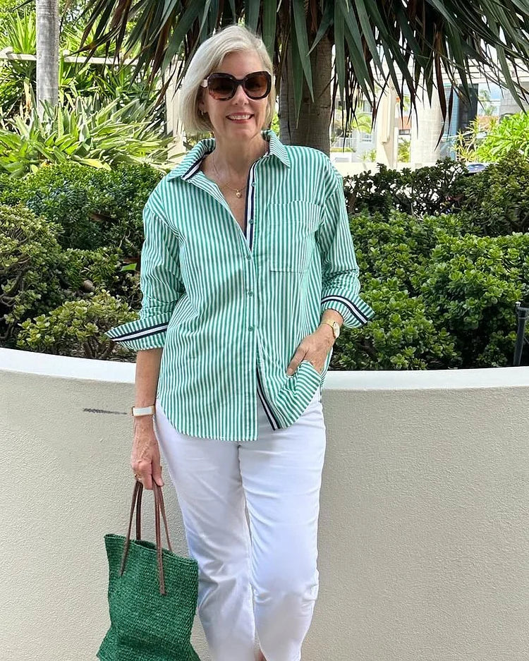 Samantha | Chic Striped Blouse