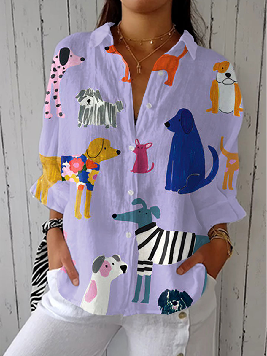 Mia | Colorful Dog Blouse