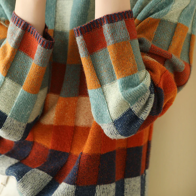 Hannah | Vibrant Checkered Sweater