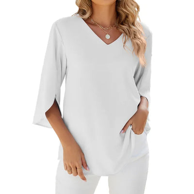 Mia | Lightweight V-neck Blouse