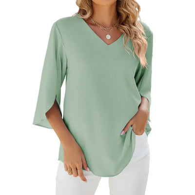 Mia | Lightweight V-neck Blouse