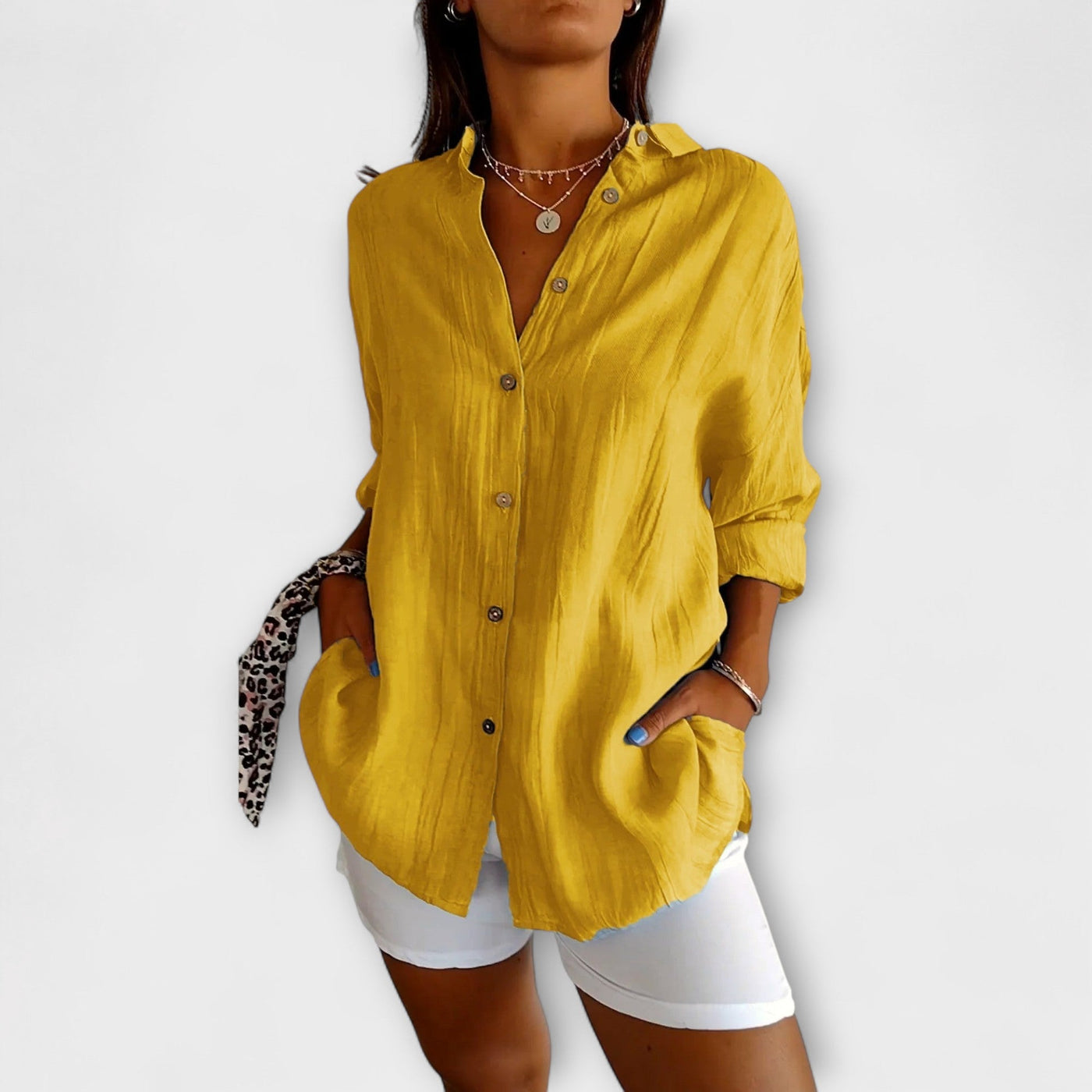 Ava | Elegant Pleated Blouse