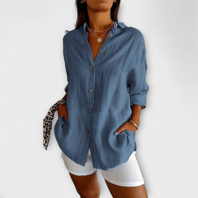 Ava | Elegant Pleated Blouse
