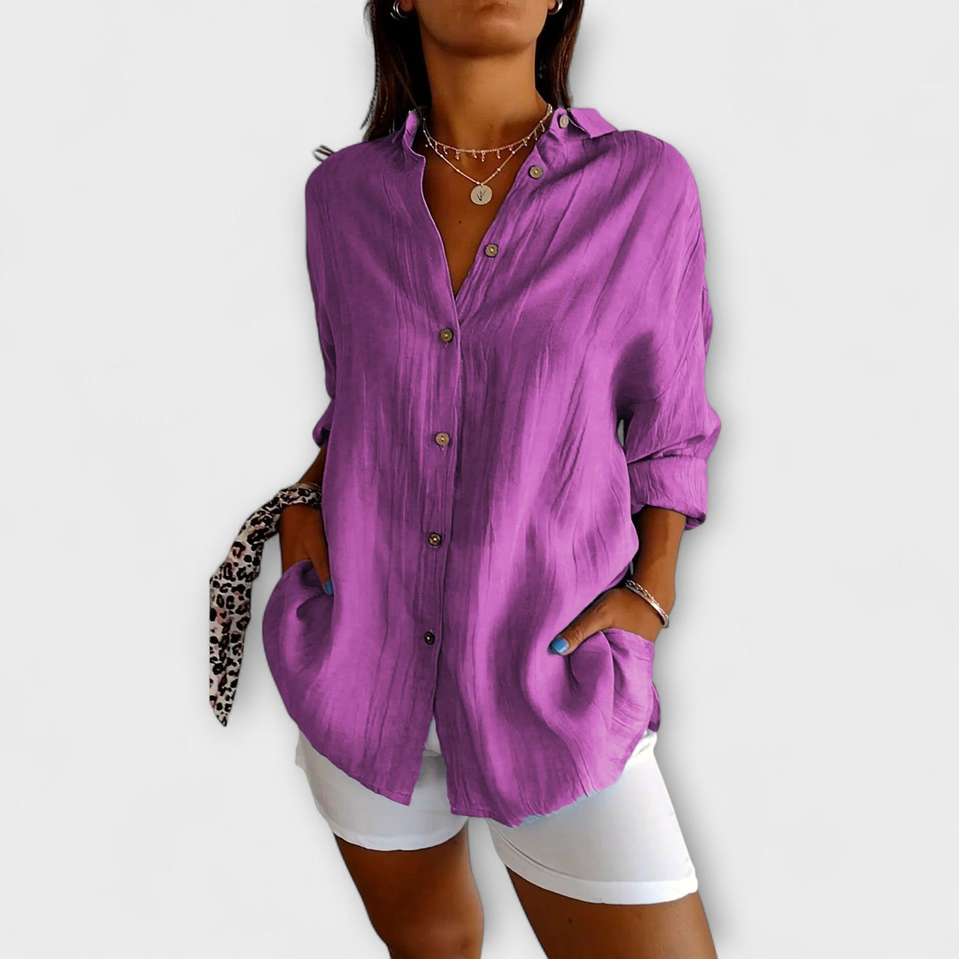 Ava | Elegant Pleated Blouse