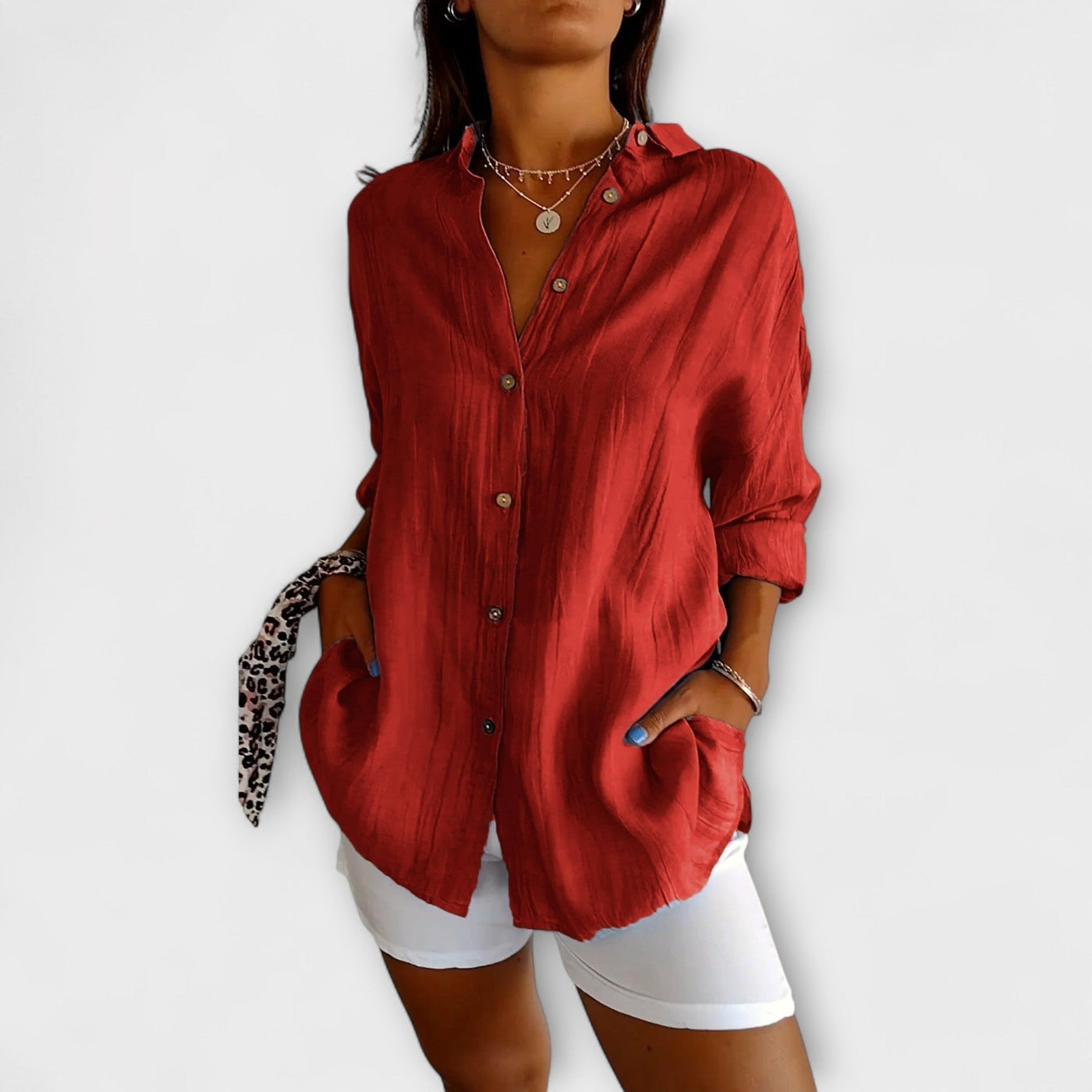 Ava | Elegant Pleated Blouse
