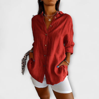 Ava | Elegant Pleated Blouse