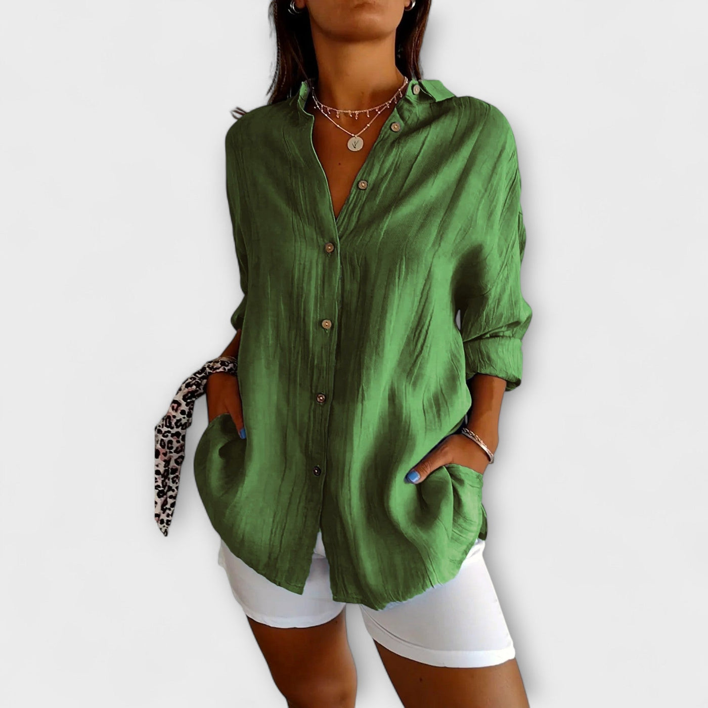 Ava | Elegant Pleated Blouse