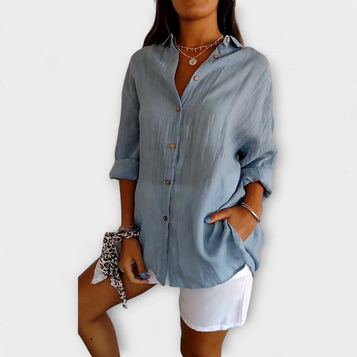 Ava | Elegant Pleated Blouse