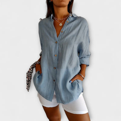 Ava | Elegant Pleated Blouse