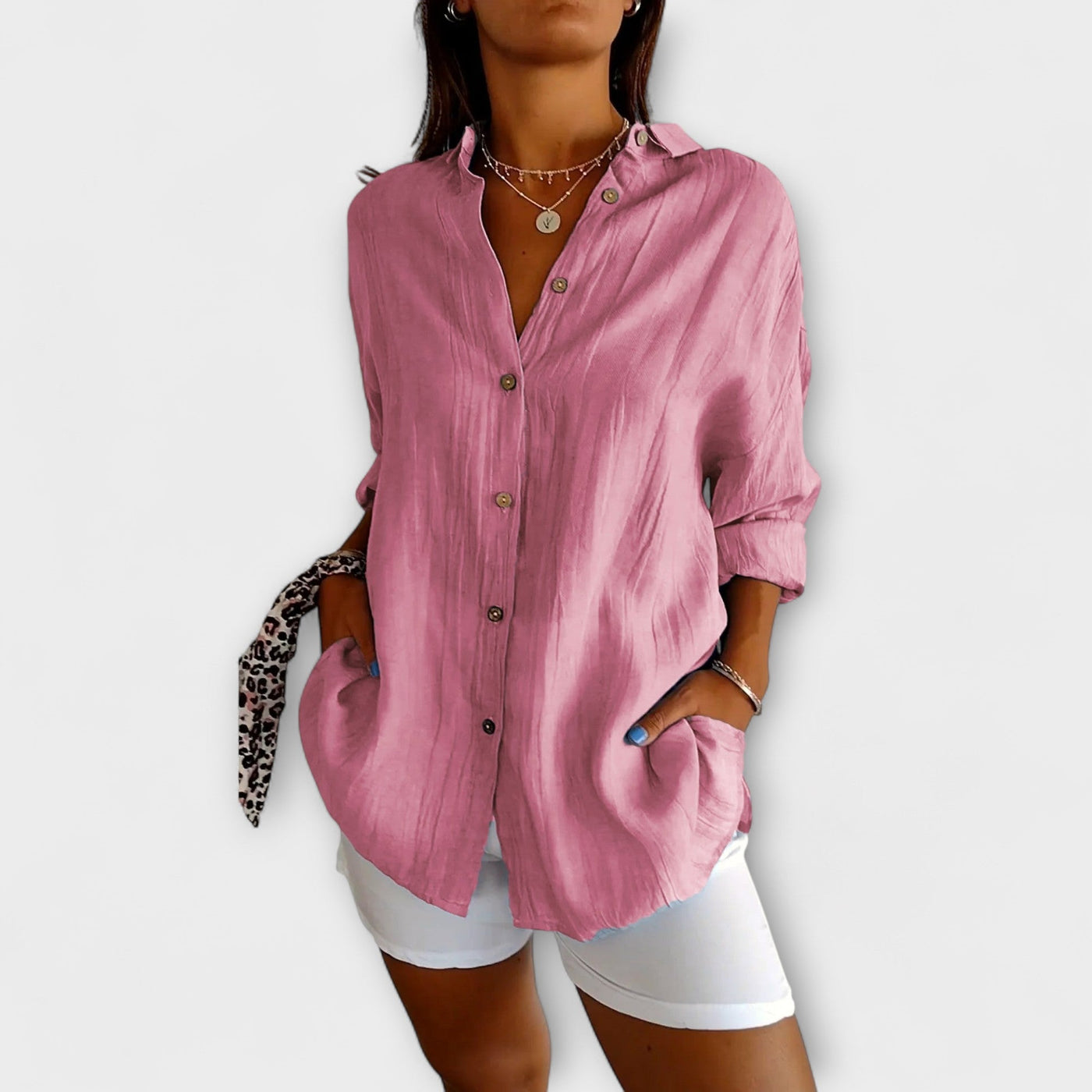 Ava | Elegant Pleated Blouse