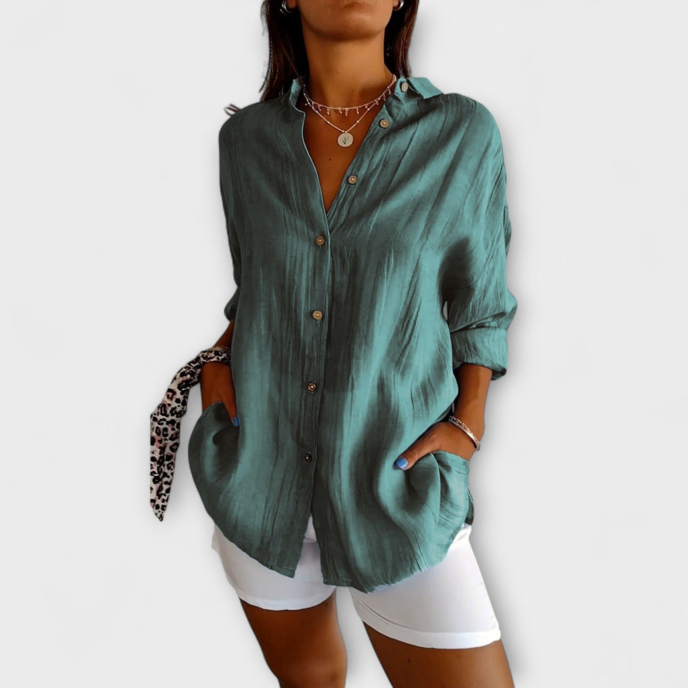 Ava | Elegant Pleated Blouse