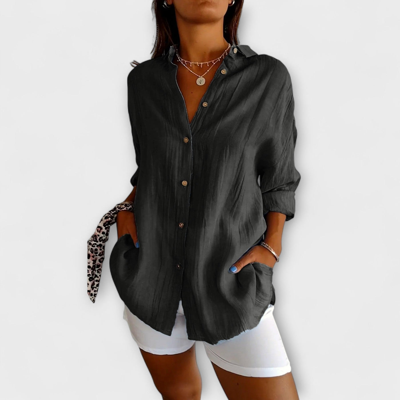 Ava | Elegant Pleated Blouse