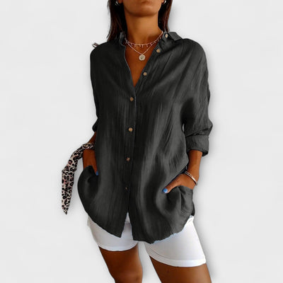Ava | Elegant Pleated Blouse