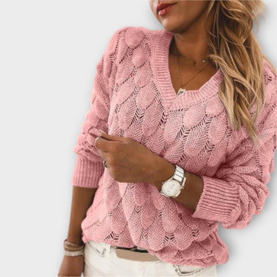 Mia | Stylish V-neck Pullover
